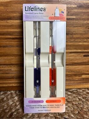 Lifelines Scented Lava Pens 2-Pack In Bloom & Citrus Gel Pens Journaling